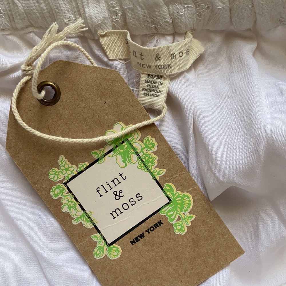 NWT Flint & Moss White Cotton Eyelet Midi Skirt - Picture 5 of 8
